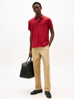 Tommy Hilfiger 1985 Cotton Blend Regular Fit Short Sleeve Polo Shirt - view 2, Red