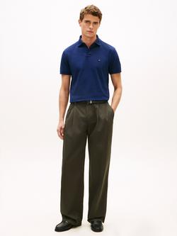 Tommy Hilfiger 1985 Cotton Blend Regular Fit Short Sleeve Polo Shirt - view 2, Dark Blue