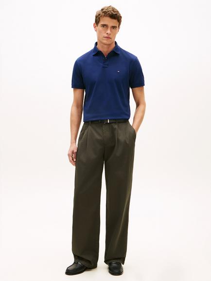 Tommy Hilfiger 1985 Cotton Blend Regular Fit Short Sleeve Polo Shirt - view 2, Dark Blue