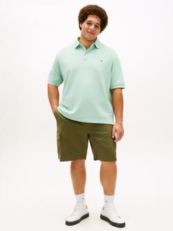 Tommy Hilfiger Plus Cotton Blend Regular Fit Short Sleeve Polo Shirt, Light Green - view 2, Light Green
