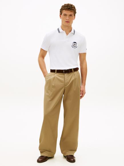 Tommy Hilfiger Cotton Blend Regular Fit Club Crest Polo Shirt, White - view 2, White