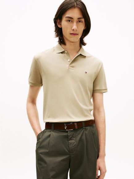 Tommy Hilfiger Cotton Regular Fit Interlock Knit Polo Shirt, Khaki