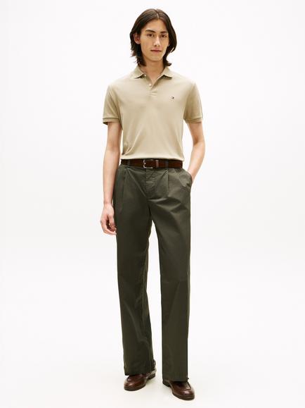 Tommy Hilfiger Cotton Regular Fit Interlock Knit Polo Shirt - view 2, Khaki