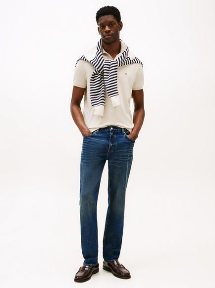 Tommy Hilfiger Cotton Regular Fit Interlock Knit Polo Shirt - view 2, Beige