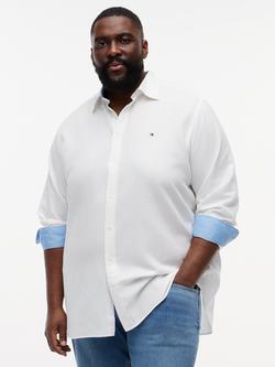 Tommy Hilfiger Plus Cotton Blend Regular Fit Shirt, White, White