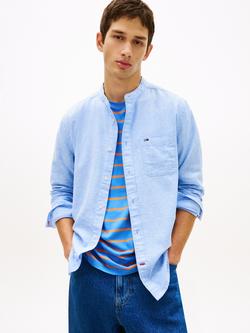Tommy Hilfiger Linen Blend Regular Fit Shirt, Light Blue, Light Blue