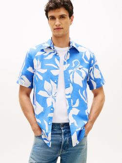 Tommy Hilfiger Linen Blend Regular Fit Floral Shirt, Multi, Multi