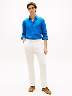 Tommy Hilfiger Linen Poplin Regular Fit Shirt - view 2, Royal Blue