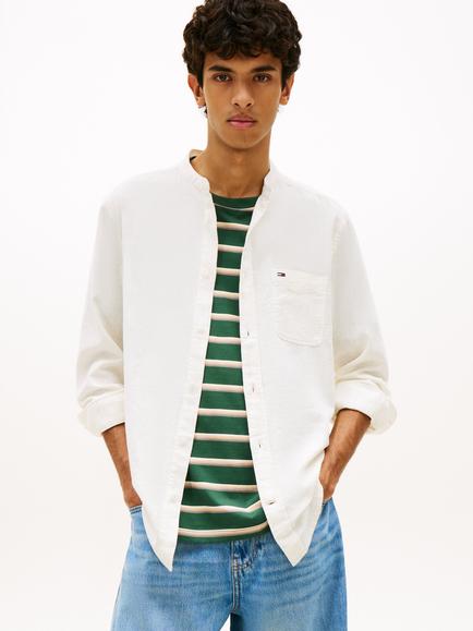 Tommy Hilfiger Linen Blend Regular Fit Shirt, Beige, Beige