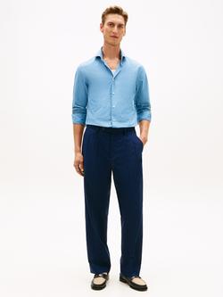 Tommy Hilfiger Cotton Slim Fit Cutaway Collar Shirt, Light Blue - view 2, Light Blue