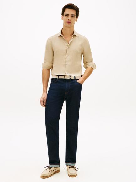 Tommy Hilfiger Smart Casual Linen Regular Fit Shirt, Beige - view 2, Beige
