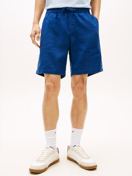 Tommy Hilfiger Doven Linen Blend Shorts, Dark Blue