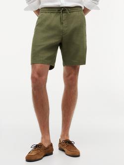 Tommy Hilfiger Doven Linen Blend Shorts, Olive Green