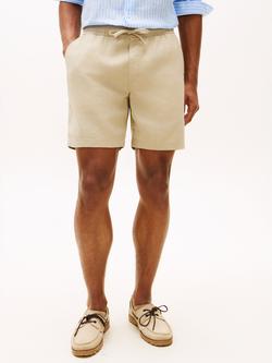 Tommy Hilfiger Doven Linen Blend Shorts, Beige