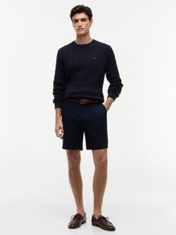 Tommy Hilfiger Dover Twill Cotton Blend Shorts, Dark Blue - view 2, Dark Blue