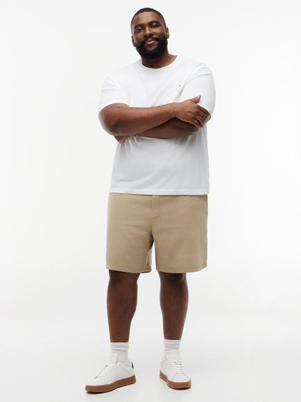 Tommy Hilfiger Plus Dover Linen Blend Shorts, Beige - view 2, Beige