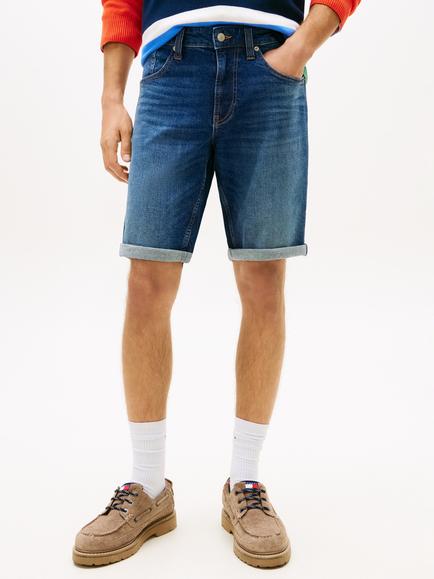 Tommy Hilfiger Ronnie Faded Slim Fit Denim Shorts, Dark Blue, Dark Blue