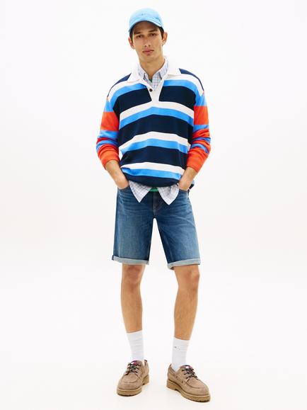 Tommy Hilfiger Ronnie Faded Slim Fit Denim Shorts, Dark Blue - view 2, Dark Blue