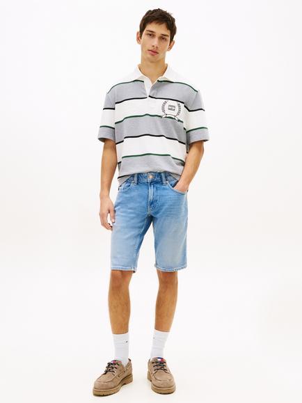 Tommy Hilfiger Ronnie Whiskered Slim Fit Denim Shorts, Blue - view 2, Blue