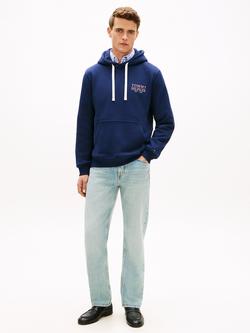 Tommy Hilfiger Cotton Terry Heritage Hoodie - view 2, Dark Blue