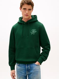 Tommy Hilfiger Logo Embroidered Hoodie, Dark Green