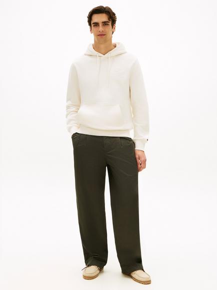 Tommy Hilfiger Cotton Tonal Logo Hoodie, Beige - view 2, Beige