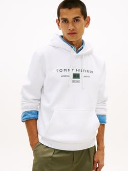 Tommy Hilfiger Cotton Terry Heritage Logo Hoodie, White