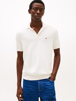Tommy Hilfiger Combed Cotton Regular Fit Short Sleeve Polo Shirt, Beige