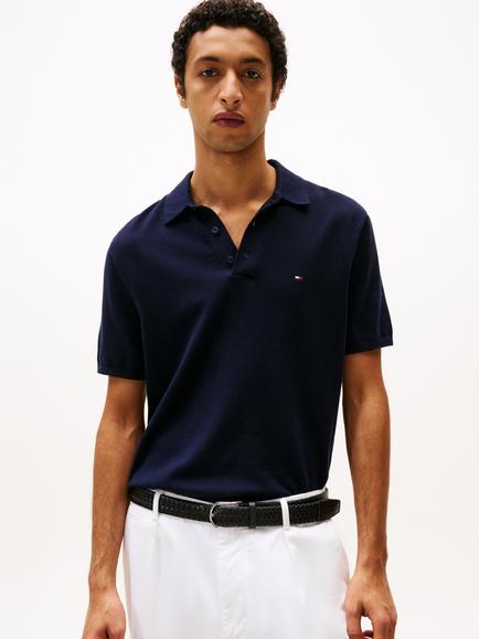 Tommy Hilfiger Regular Fit Knit Polo Shirt, Dark Blue, Dark Blue