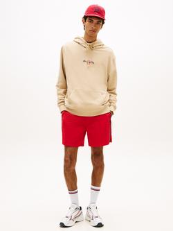 Tommy Hilfiger Cotton Sueded Terry Signature Hoodie - view 2, Beige