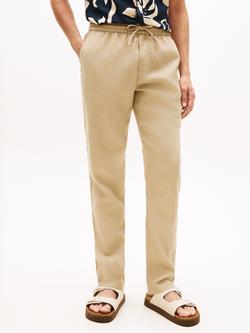 Tommy Hilfiger Harlem Tapered Linen Blend Chinos, Beige