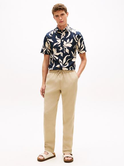 Tommy Hilfiger Harlem Tapered Linen Blend Chinos - view 2, Beige