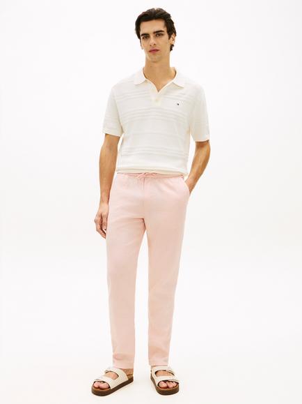 Tommy Hilfiger Harlem Tapered Linen Blend Chinos - view 2, Light Pink