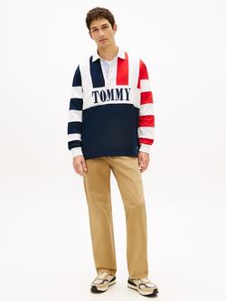 Tommy Hilfiger Otis Cotton Rich Regular Fit Chinos, Light Blue - view 2, Natural Sand