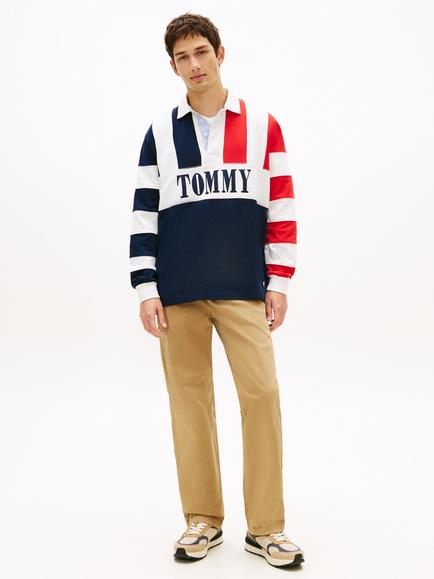 Tommy Hilfiger Otis Cotton Rich Regular Fit Chinos, Light Blue - view 2, Natural Sand