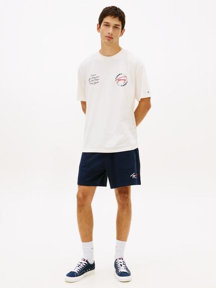 Tommy Hilfiger Cotton Regular Fit Short Sleeve Circular Graphic T-Shirt - view 2, Beige