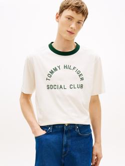 Tommy Hilfiger Contrast Crew Neck Chest Logo T-Shirt, Beige, Beige