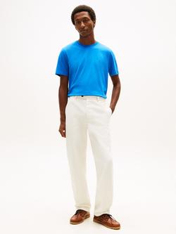 Tommy Hilfiger Cotton Regular Fit Short Sleeve Flag Embroidered Logo T-Shirt - view 2, Royal Blue