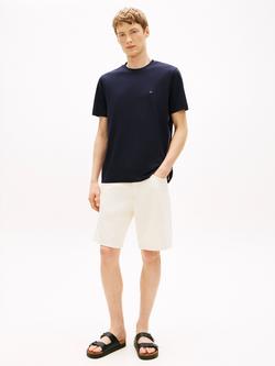 Tommy Hilfiger Cotton Regular Fit Global Stripe Logo T-Shirt - view 2, Dark Blue