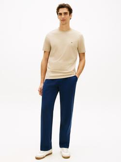 Tommy Hilfiger Cotton Regular Fit Global Stripe Logo T-Shirt - view 2, Beige
