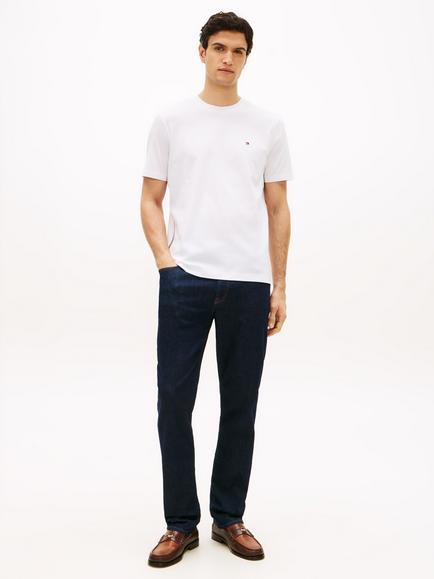 Tommy Hilfiger Cotton Regular Fit Global Stripe Logo T-Shirt - view 2, White