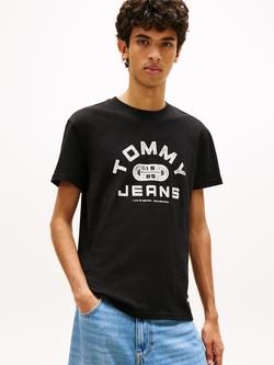 Tommy Hilfiger Cotton Regular Fit Short Sleeve Graphic Logo T-Shirt, Black