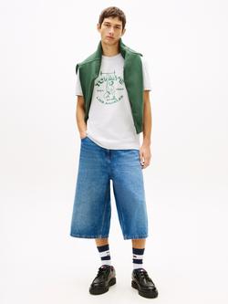 Tommy Hilfiger Peached Cotton Regular Fit Short Sleeve Graphic T-Shirt - view 2, Light Grey