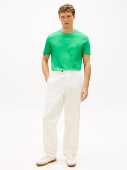 Tommy Hilfiger Cotton Regular Fit Short Sleeve Script Logo T-Shirt - view 2, Green