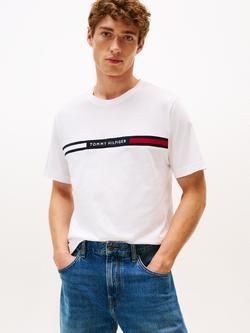 Tommy Hilfiger Logo Embroidered T-Shirt, White, White