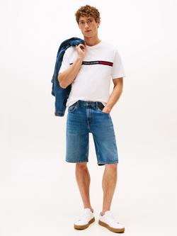 Tommy Hilfiger Logo Embroidered T-Shirt, White - view 2, White