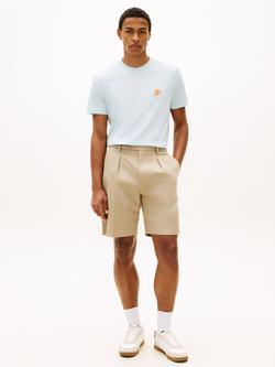 Tommy Hilfiger Cotton Regular Fit Embroidered Logo T-Shirt, Light Blue - view 2, Light Blue