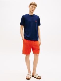 Tommy Hilfiger Cotton Regular Fit Short Sleeve Script Logo T-Shirt - view 2, Dark Blue