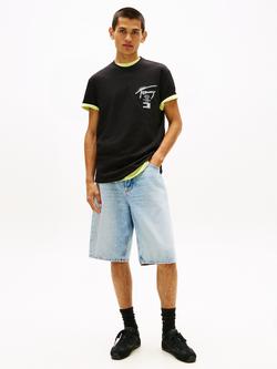 Tommy Hilfiger Cotton Regular Fit Short Sleeve Signature Graphic T-Shirt - view 2, Black