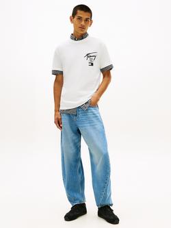 Tommy Hilfiger Cotton Regular Fit Short Sleeve Signature Graphic T-Shirt - view 2, White